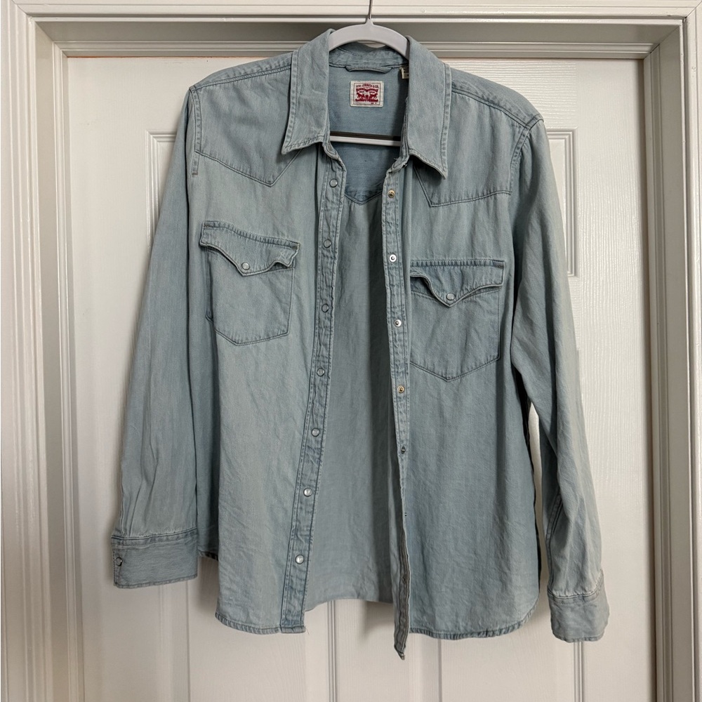 Levi’s Western-Chic Light Blue Denim Shirt